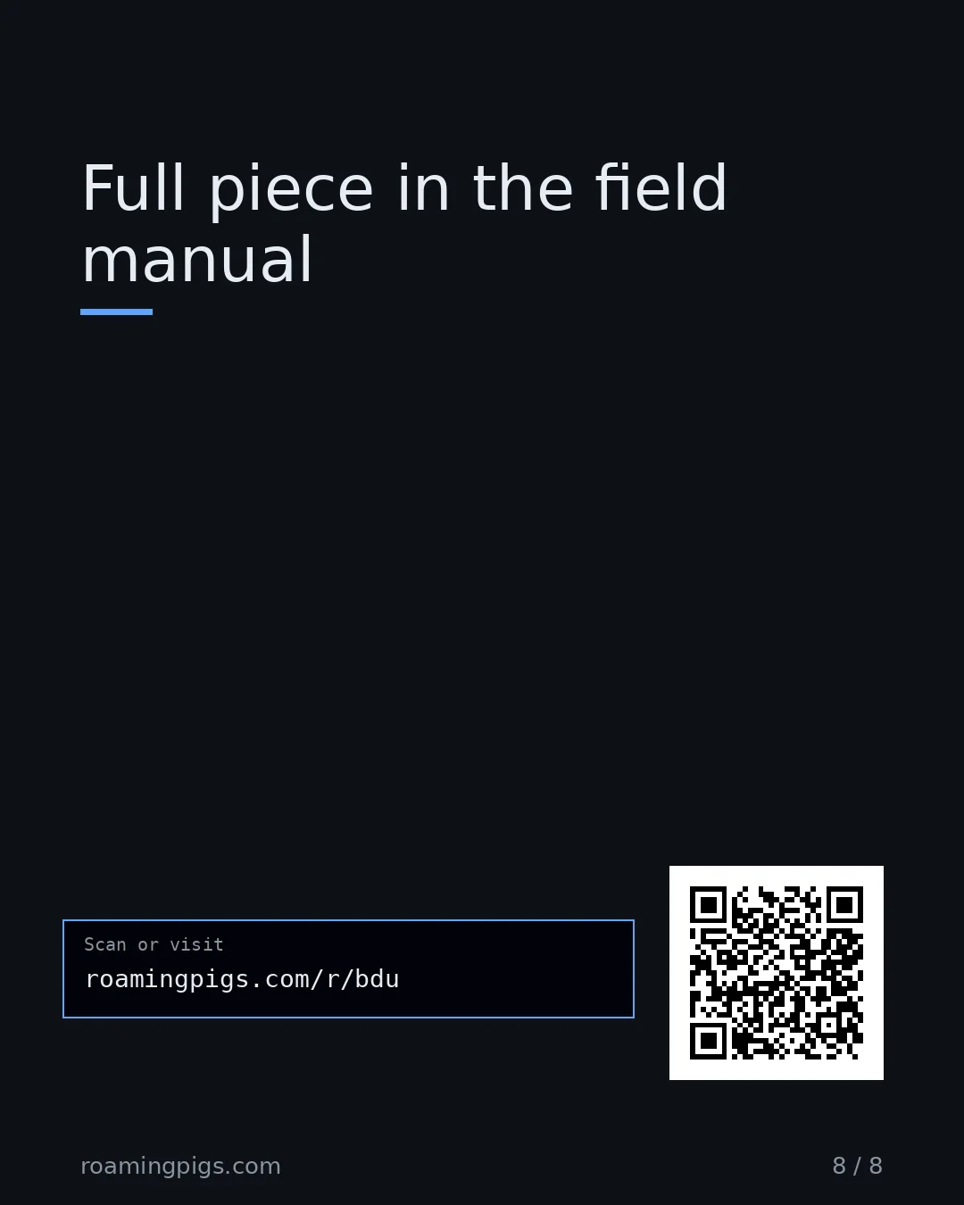 Slide 8 of 8: Call to action: The red-flag checklist, the translation traps, and the structural fixes that beat any board deck. roamingpigs.com/r/bdu…