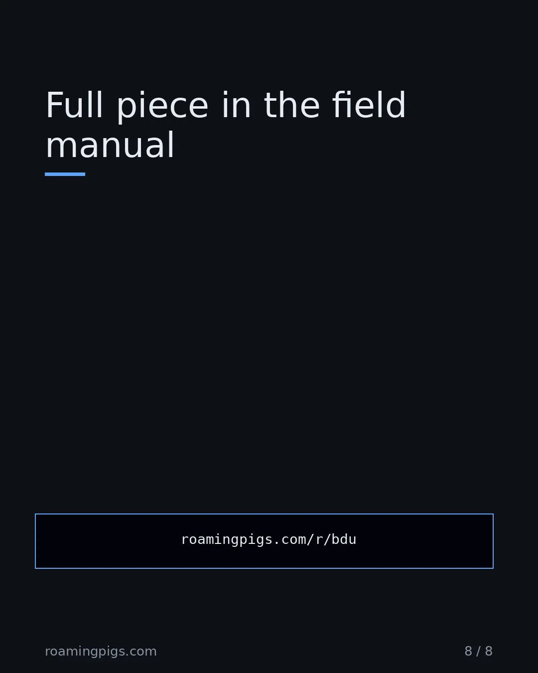 Slide 8 of 8: Call to action: The red-flag checklist, the translation traps, and the structural fixes that beat any board deck. roamingpigs.com/r/bdu…