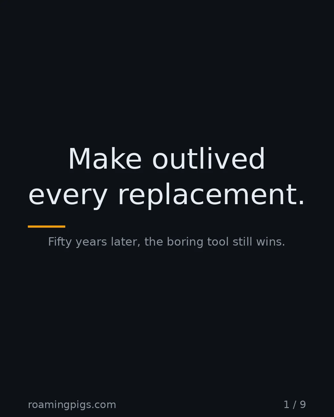 Slide 1 of 9: Make outlived every replacement.. Fifty years later, the boring tool still wins