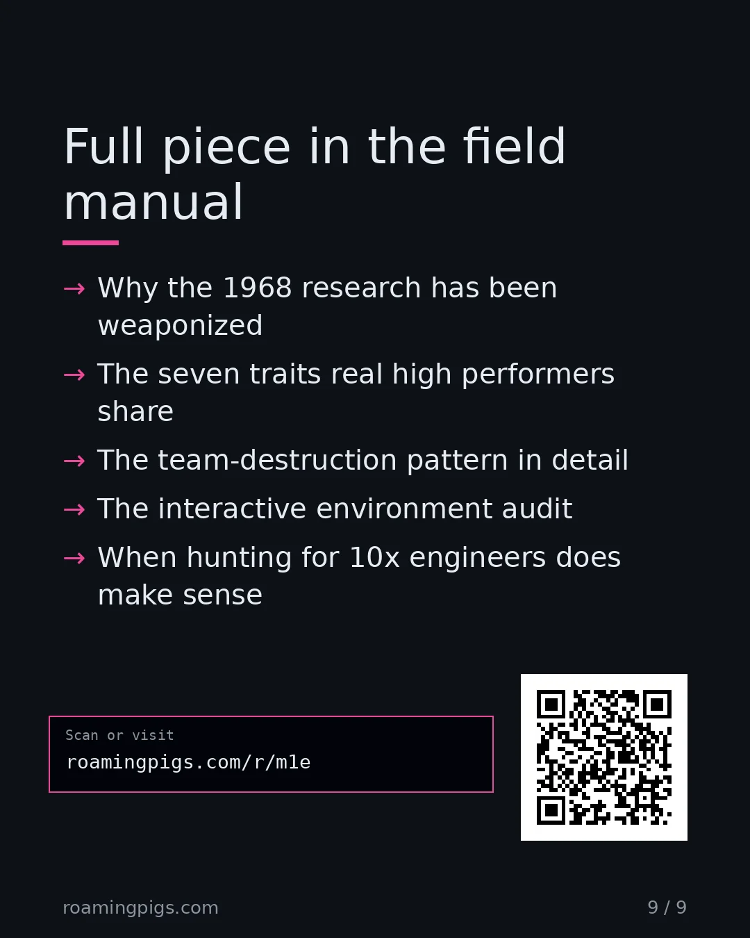 Slide 9 of 9: Call to action: Why the 1968 research has been weaponized The seven traits real high performers share The team-destruction pattern in…